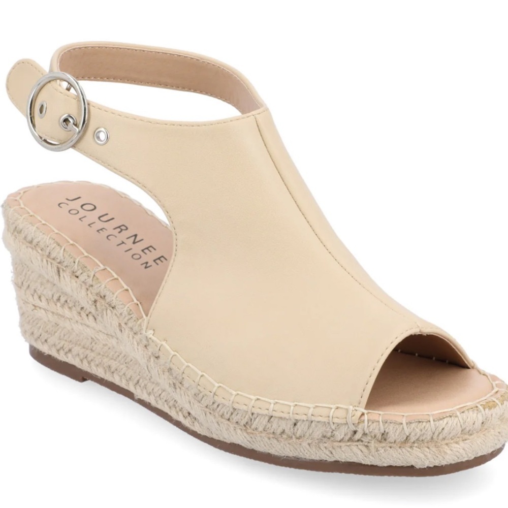 Journee Crew Espadrille Wedge Heeled Sandals